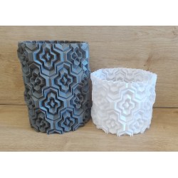 cache pot texturé croix