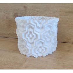 cache pot texturé croix