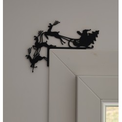 décor cadre traineau du père noël