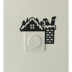 décor cadre l'entrée du père noël