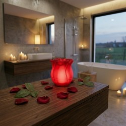 lampe romantique en forme de rose