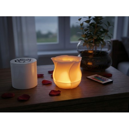 lampe led en forme de rose avec télécommande 16 couleurs